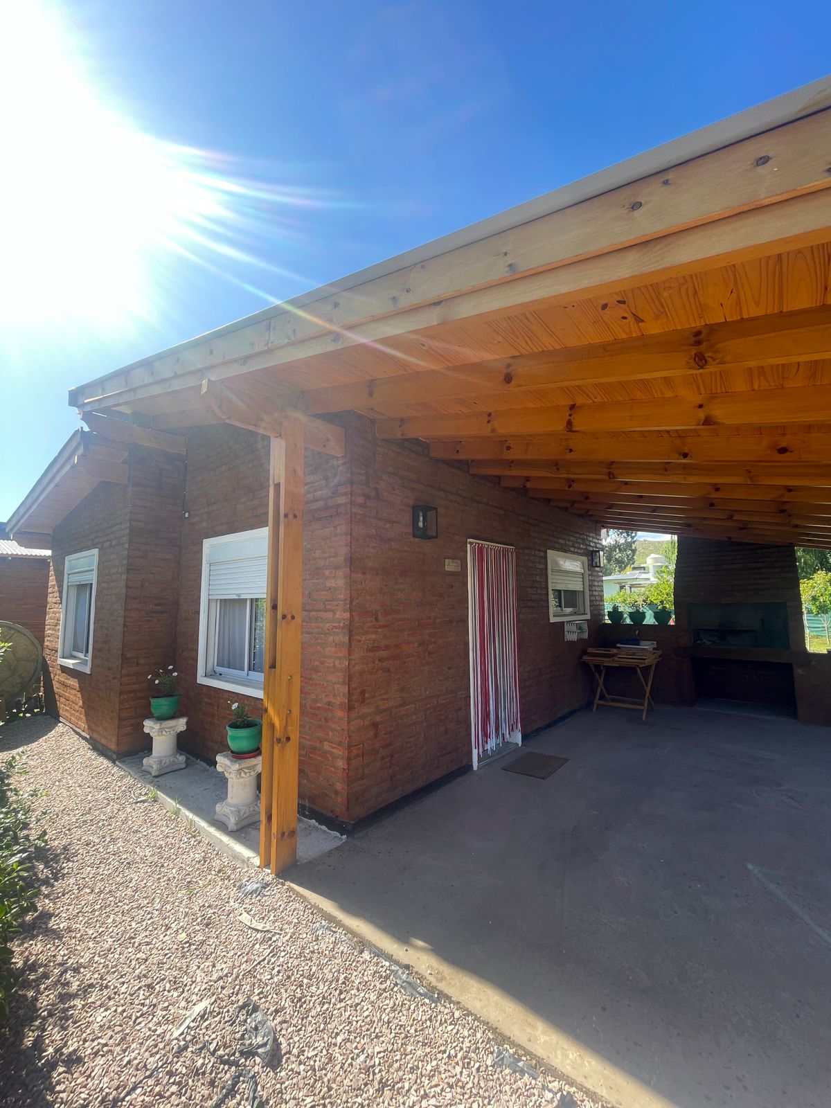 Interior de la cabaña